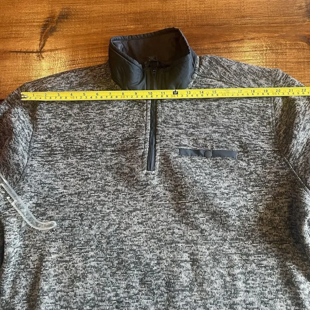 Eddie Bauer Sweater Mens‎ Large Gray Knit Pullover Fleece - Picture 10 of 12